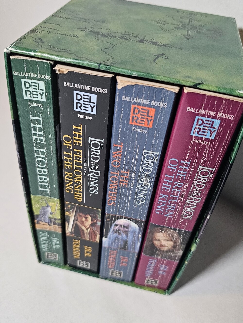 J.R.R. Tolkien Lord of the Rings The Hobbit Books Box Set Paperback Lot Of 4